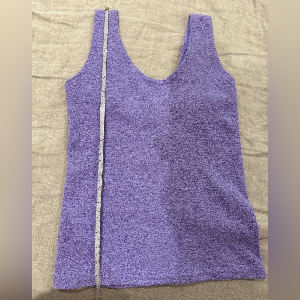 Light lavender color body tank top. Very stretchy